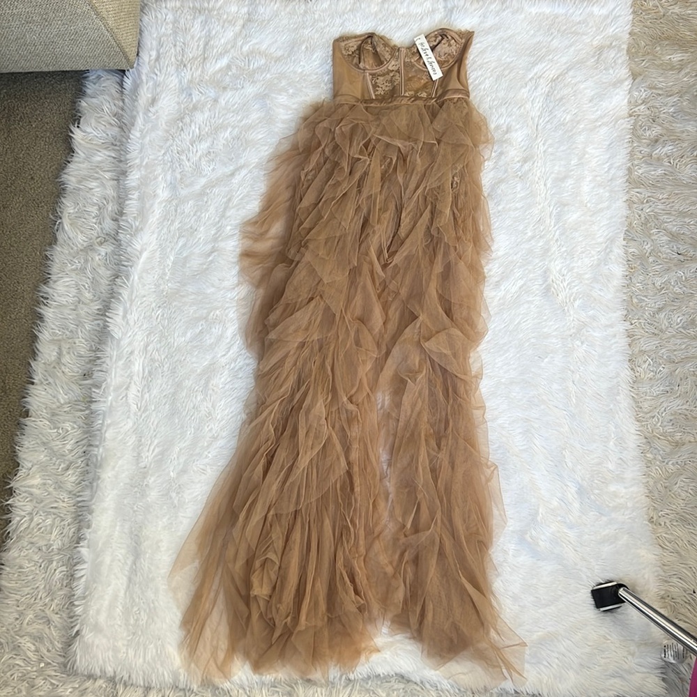 For Love & Lemons X REVOLVE Bustier Gown in Warm‎ Taupe - Picture 4 of 9